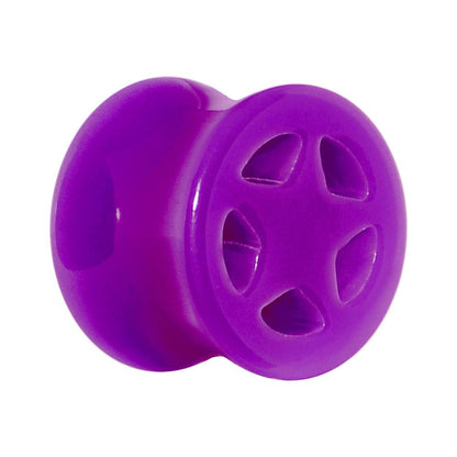 Acrylic Neon Purple Star Tunnel Plug 2G to 20mm