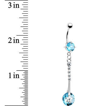 Aqua Gem Stylish Drop Belly Ring