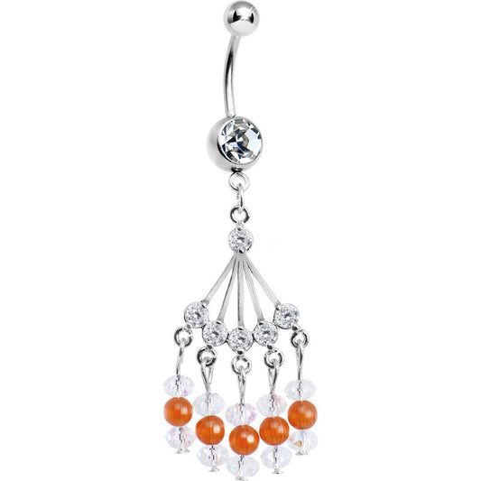 Clear Gem Natasha Chandelier Belly Ring