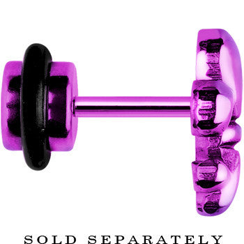 Purple Titanium Fleur De Lis Cheater Plug