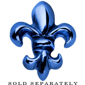 Blue Titanium Fleur De Lis Cheater Plug
