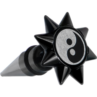 0G Yin Yang Spiked Logo Fake Taper Ear Plug