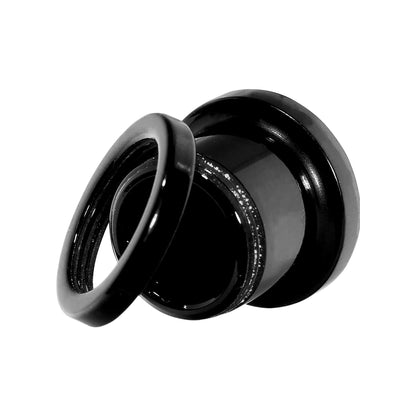 0G Pink Ferido Crystal Acrylic Screw Fit Tunnel