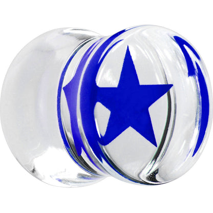 1/2 Stellar Blue Star Inlay Acrylic Saddle Plug