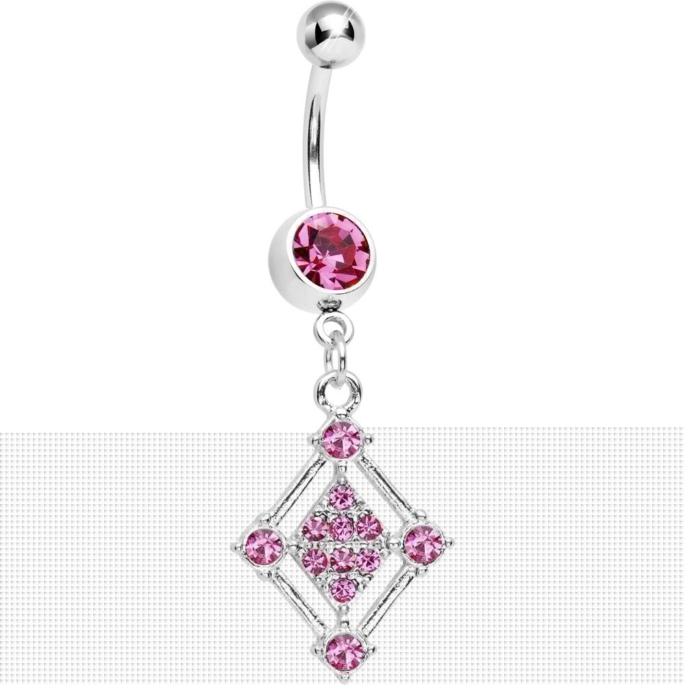 Pink Gem Diamond Affair Belly Ring