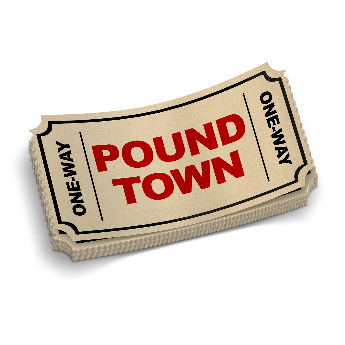 Pound Town Ticket - Hard Hat Decal