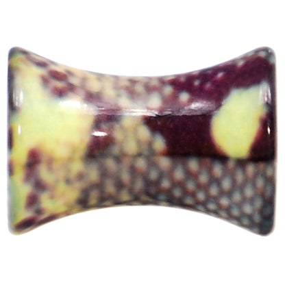 4G Green Snake Skin Acrylic Saddle Plug