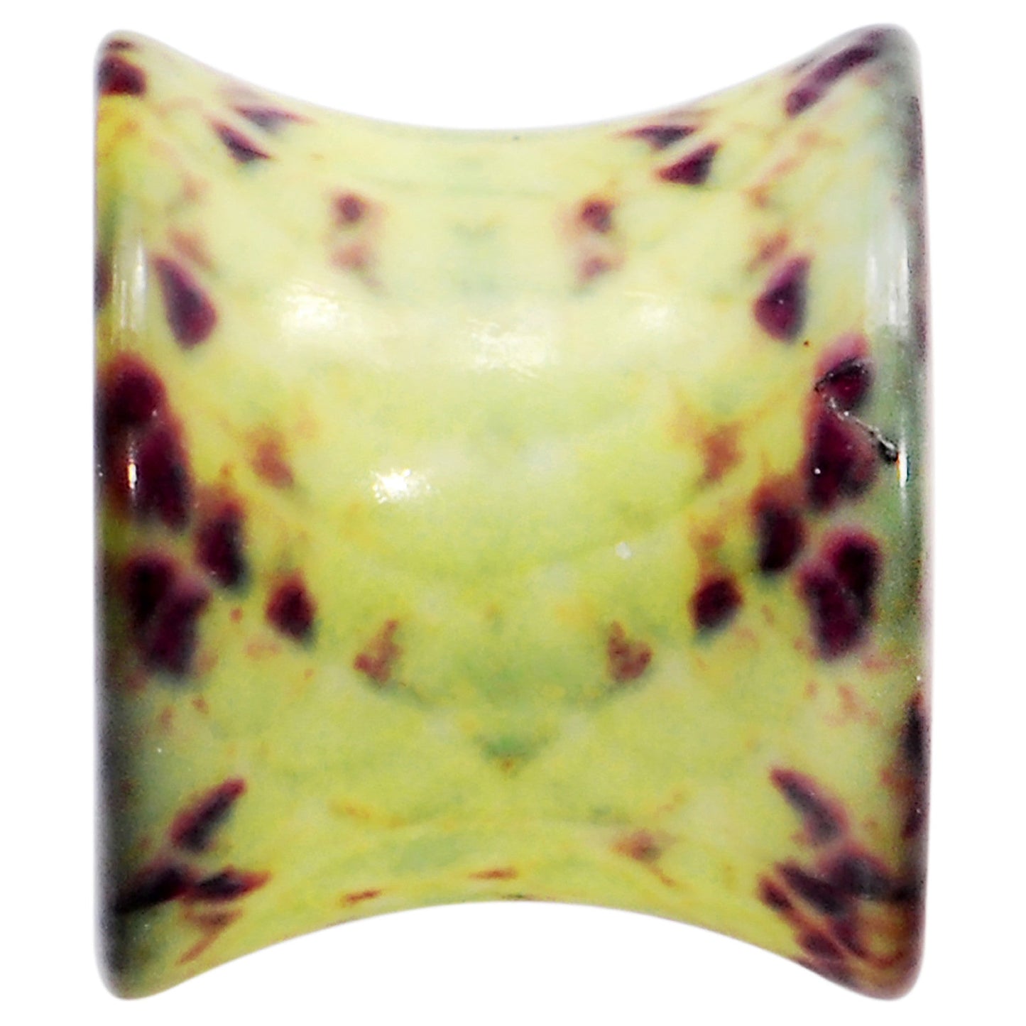 00G Green Snake Skin Acrylic Saddle Plug