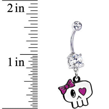 Crystalline Gem Heart Eye Bow Skull Belly Ring