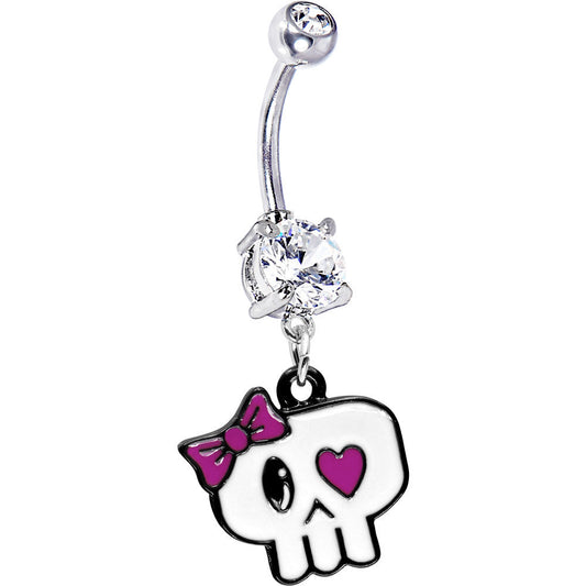 Crystalline Gem Heart Eye Bow Skull Belly Ring