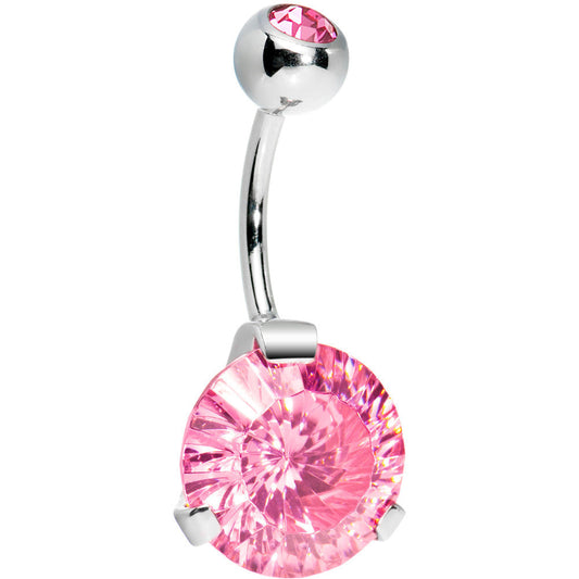 10mm Spiral Rose Crystal Belly Ring Created with Crystals