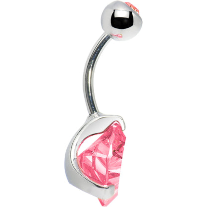 10mm Spiral Rose Crystal Belly Ring Created with Crystals