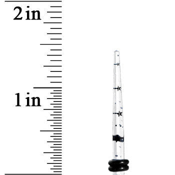 8G Clear Acrylic Glitter Black Star Confetti Taper