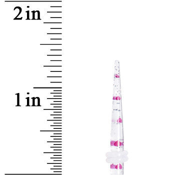 6G Clear Acrylic Glitter Purple Heart Confetti Taper