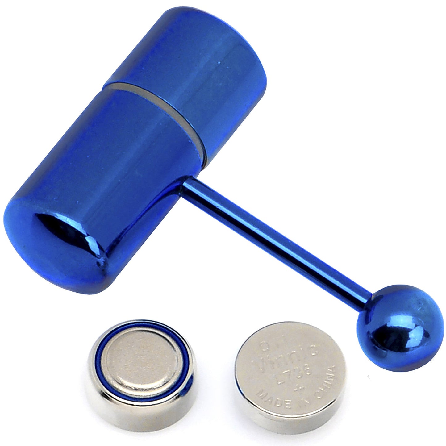 Blue Titanium LIX Vibrator Tongue Ring