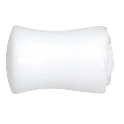 1/2 White Rose Flower Acrylic Saddle Plug