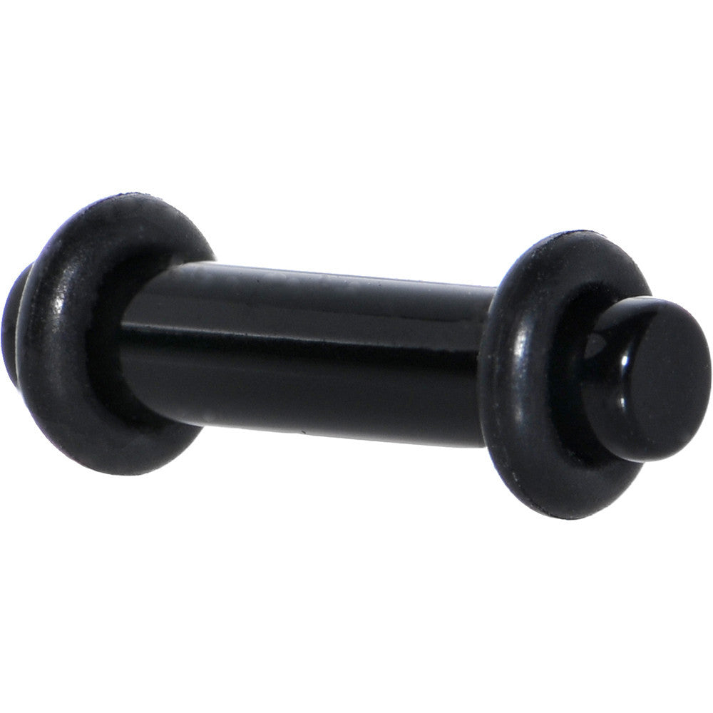 10G Ebony Black Acrylic Plug
