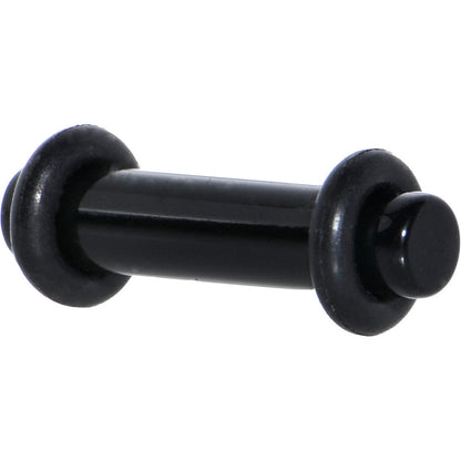 10G Ebony Black Acrylic Plug