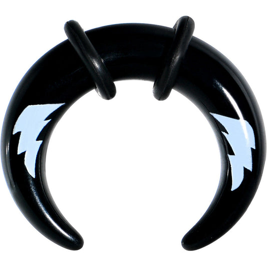 4G Black Acrylic White Lightning Buffalo Taper