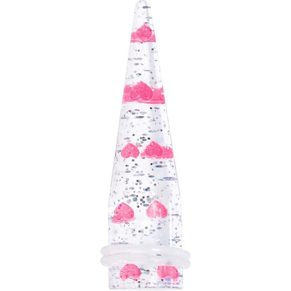 Clear Acrylic Glitter Pink Heart Confetti Taper 8G to 16mm