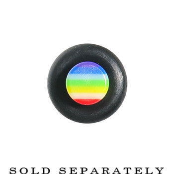 6G Acrylic Retro Rainbow Straight Taper