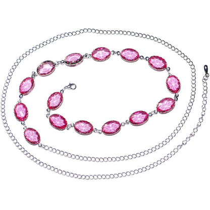 Aphrodite Amore Pink Gem Adjustable Belly Chain