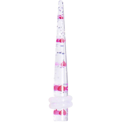 Clear Acrylic Glitter Pink Heart Confetti Taper 8G to 16mm