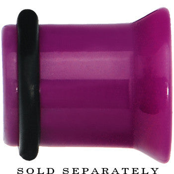 5/8 Purple Acrylic White Star Single Flare Plug