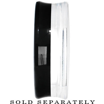 40mm Clear Black Acrylic Mirror Split Saddle Plug