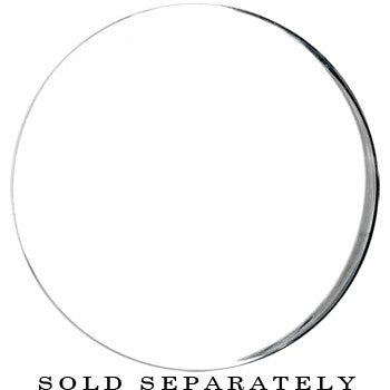 2 Clear White Acrylic Mirror Split Saddle Plug