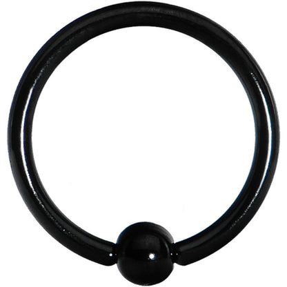 16G 3/8 3mm Black Titanium BCR Captive Ring