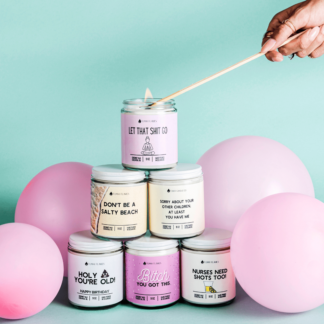 Let That Shit Go (pink) - Funny Candle - Jaico Online Shop