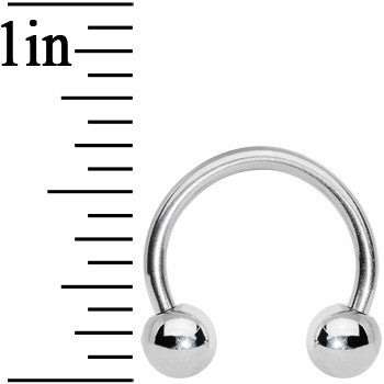 14G 1/2 Stainless Steel Horseshoe Circular Barbell