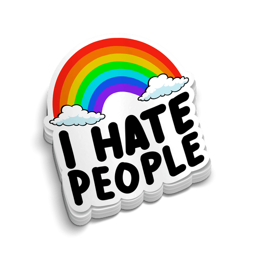 I Hate People - Hard Hat Decal