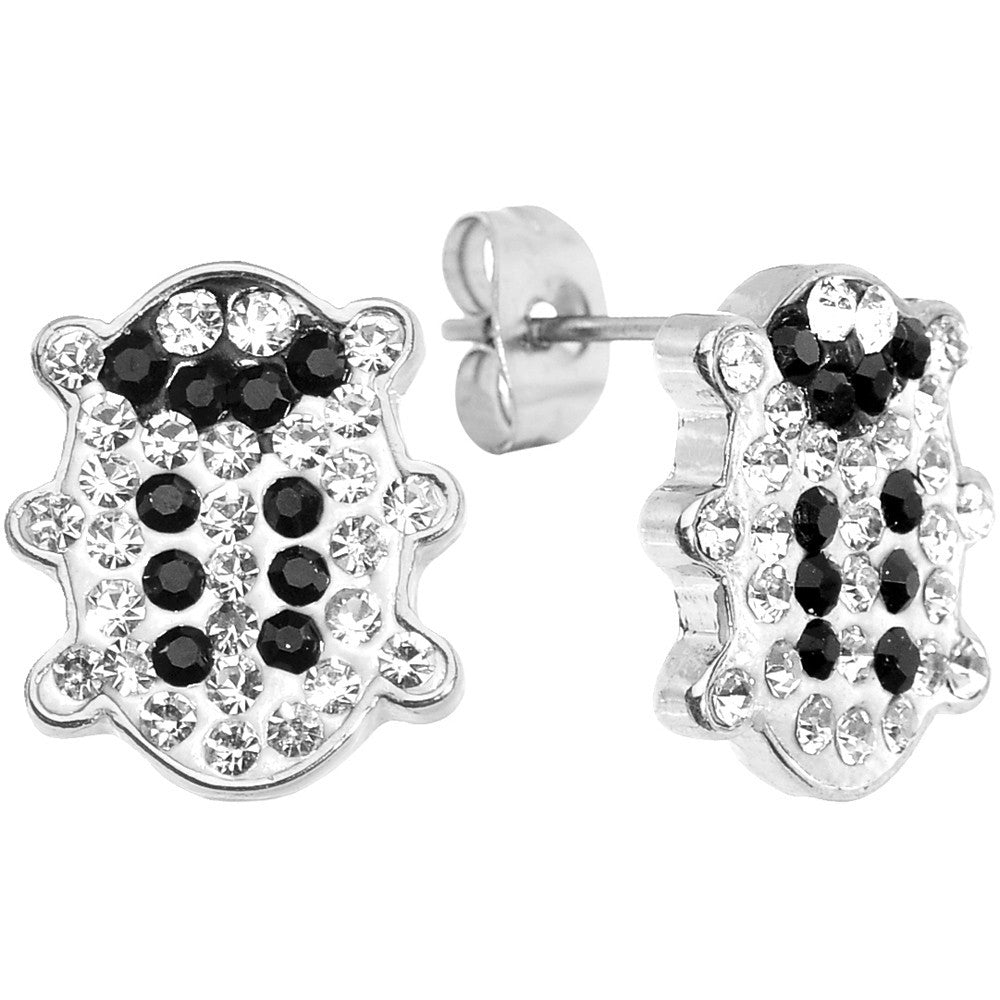 Clear Ferido Crystal Snuggle Bug Stud Earrings