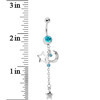 Celestial Skies Blue Gem Belly Ring