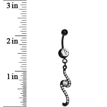 Clear Double Swirl Belly Ring