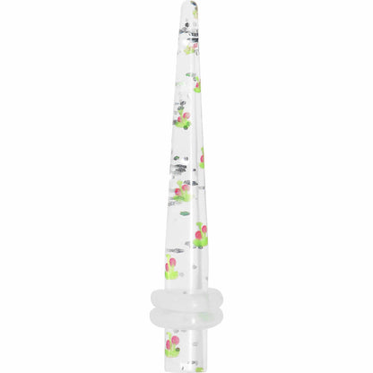 6G Clear Acrylic Glitter Cherry Confetti Taper