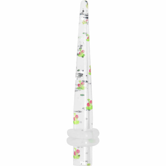 6G Clear Acrylic Glitter Cherry Confetti Taper