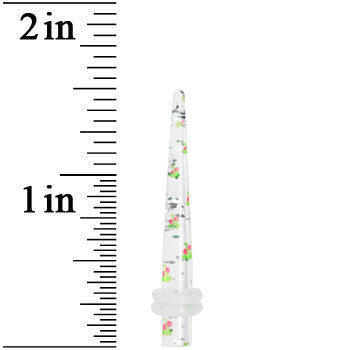 6G Clear Acrylic Glitter Cherry Confetti Taper