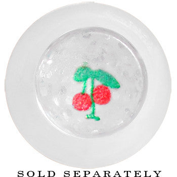 2G Clear Acrylic Glitter Cherry Confetti Taper