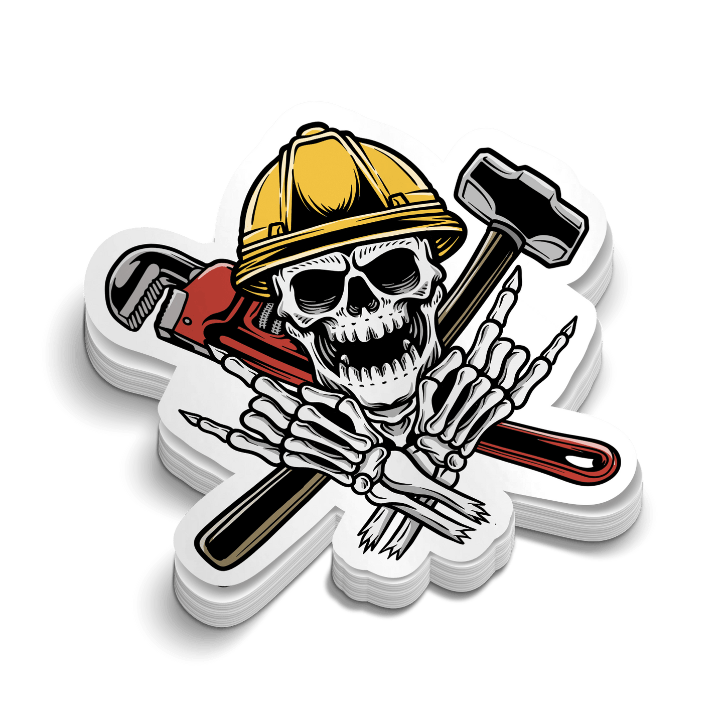 Construction Skeleton - Hard Hat Decal