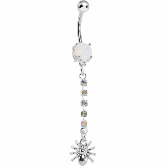Aurora Gem Spider Dangle Belly Ring