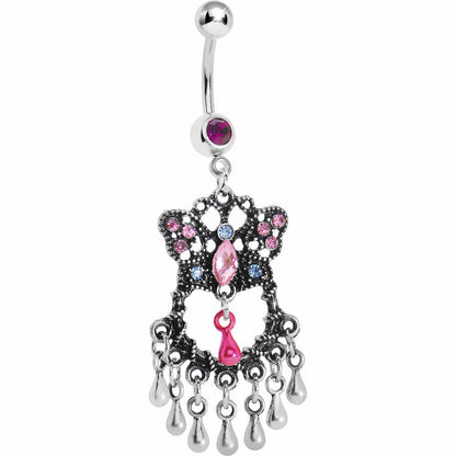 Antique Butterfly Chandelier Belly Ring