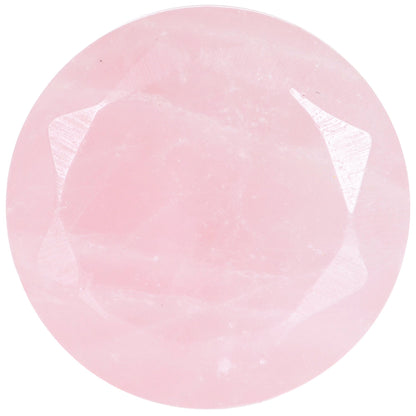 1/2 Rose Quartz Natural Stone Faceted Saddle Plug Set