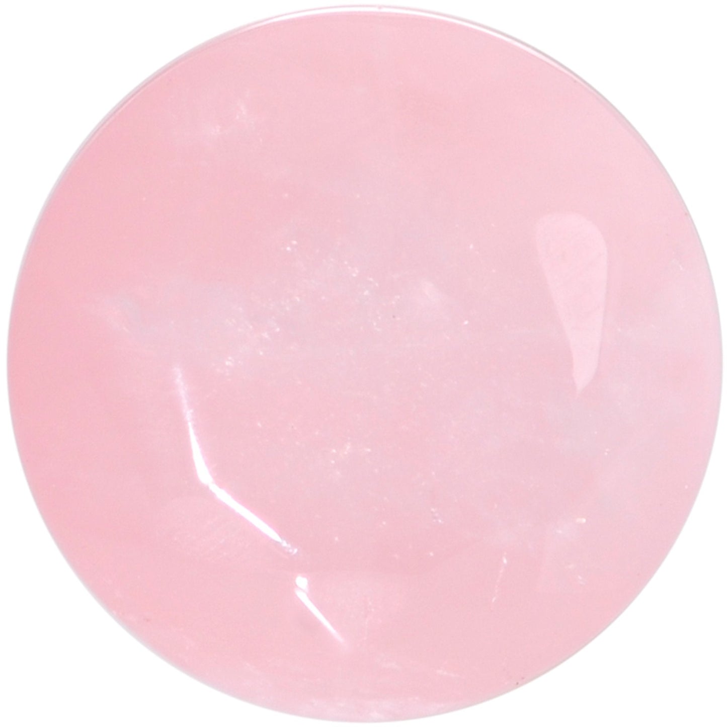 0G Rose Flower Quartz Semi Precious Stone Faceted Double Flare Plug Set