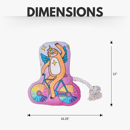 Slow Biker Plush Dog Toy – with Squeaker & Crinkle Paper for Fun Play