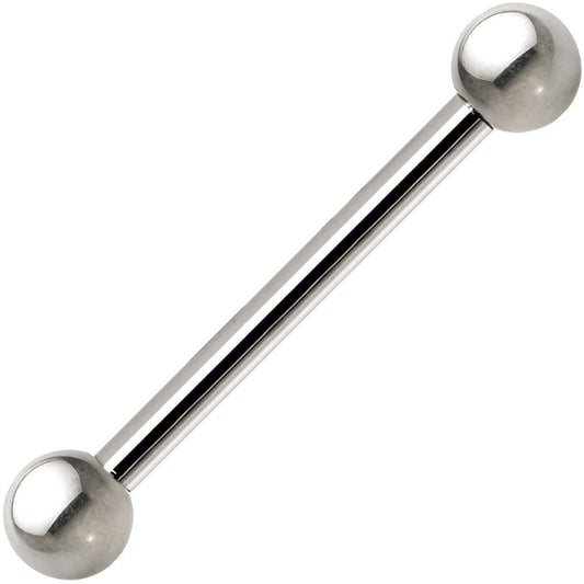 16G Grade 23 Solid Titanium Barbell 1/2 3mm