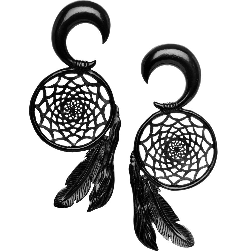 00G Organic Areng Wood Dreamcatcher Hanger Plug Set