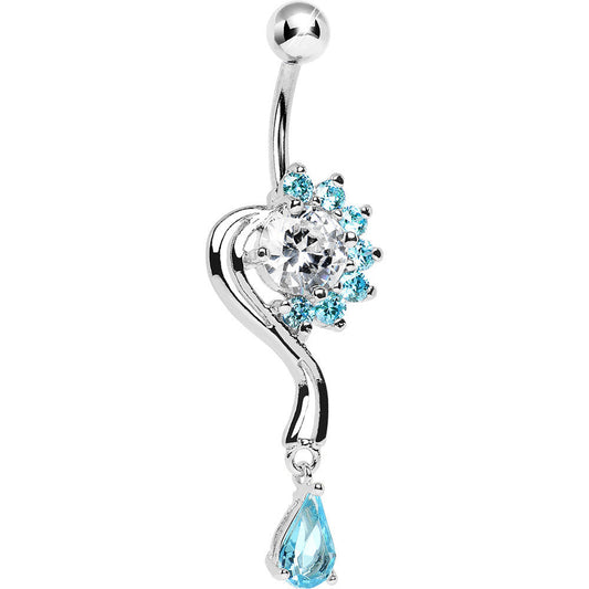 Aqua and Crystalline Dream Starlet Belly Ring